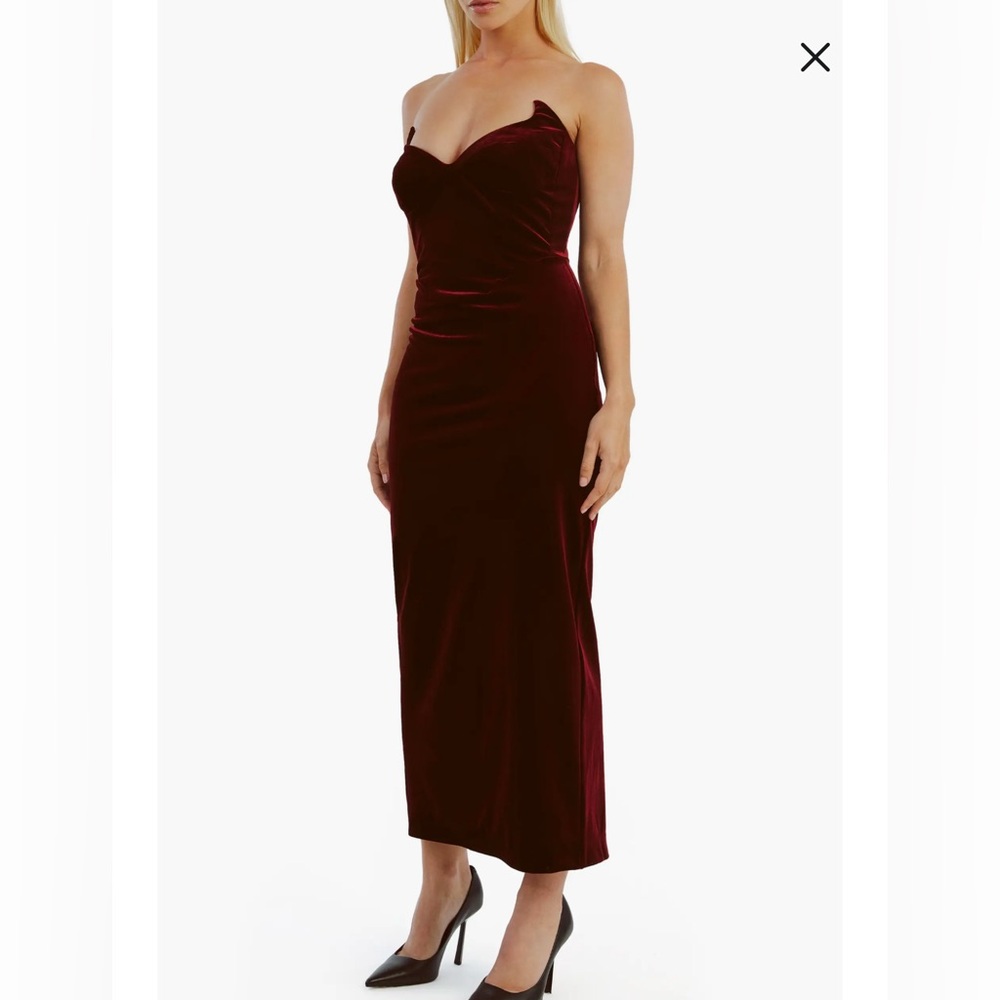 Camellia Velour Midi Dress size 8